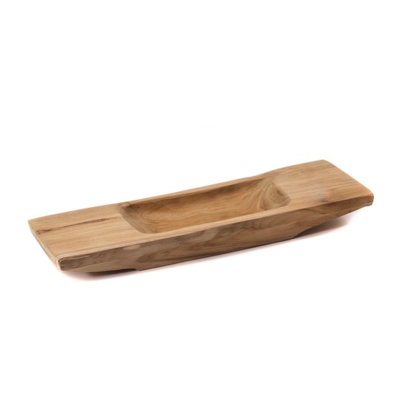 "Holztablett \"Barco 40\" | Teakholz | Obstschale, Servierschale, Dekoschale"-image
