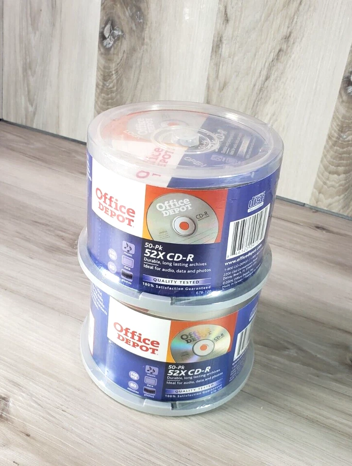 3 Psc Set Two 50 Packs CD-R 52X and One HP Everyday SemiGloss Photo Papers 100 - Image 3 of 4