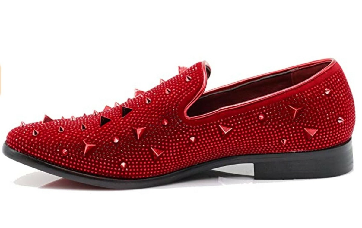 Evening For Prom Dress Red Dress Shoes With Spikes Metrocharm Shoes Blue  Mens Spike Designer Classic