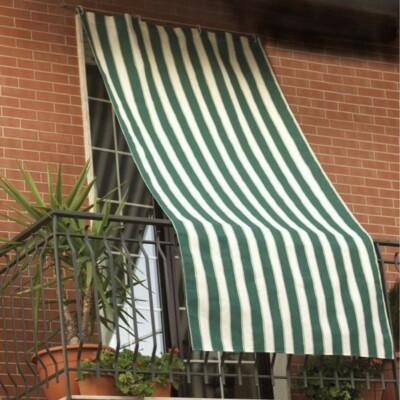 Tenda da Sole Telo Parasole con Anelli per Balcone Veranda Tessuto