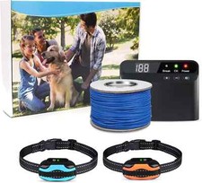 Wireless Electric Fence for Dogs 2 in 1 Electric Fence  Remote Training Collar