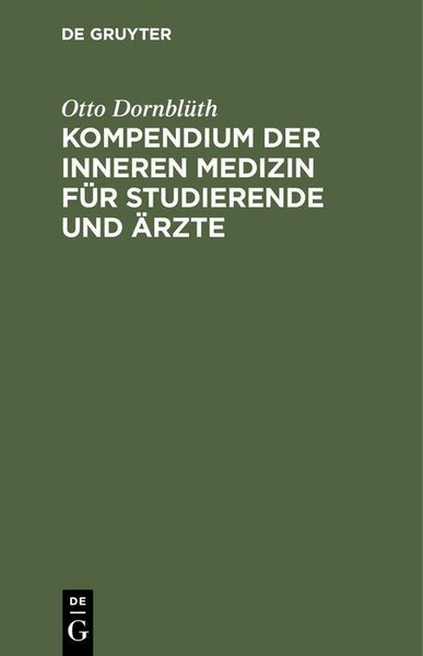 Kompendium Der Inneren Medizin FüR Studierende Und ÄRzte | Buch | 9783112353271-image