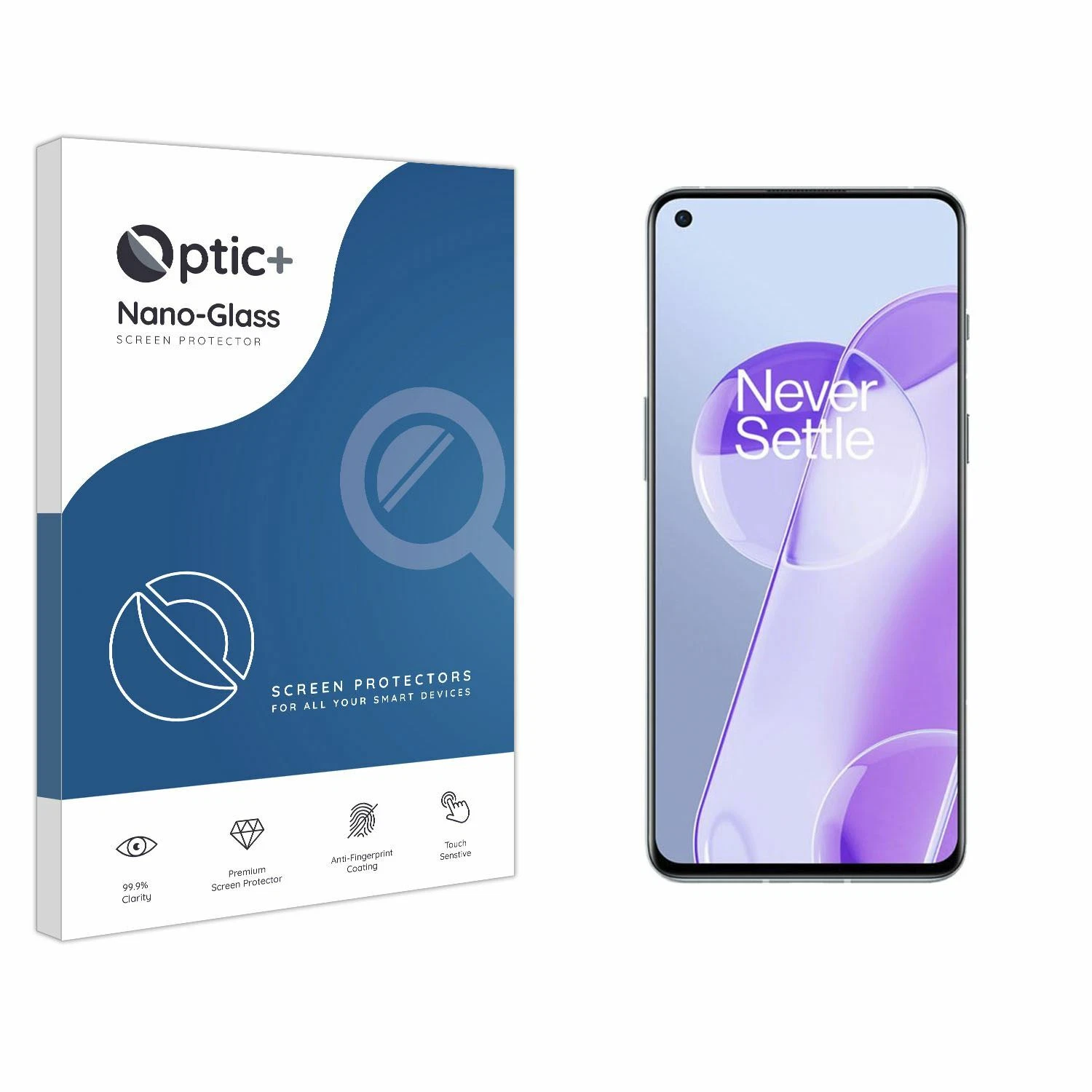 Optic+ Nano Glass Screen Protector for OnePlus 9RT 5G (Front + Back)
