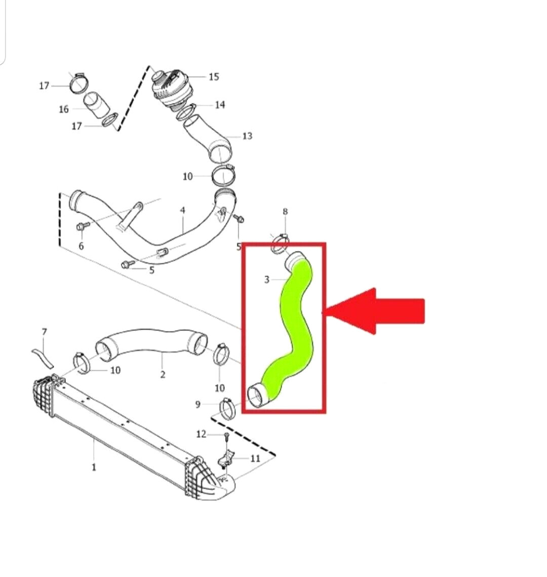 Ladeluftschlauch Turboschlauch links für VOLVO S60 V60 XC60 XC70 2.0 D 30741795 - Bild 5 von 5
