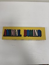 Vintage Animal Farm Wood Domino Set 1977 Chadwick-Miller