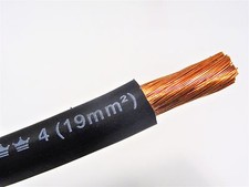 25' EXCELENE 4 AWG GAUGE WELDING CABLE BLACK USA MADE BATTERY LEADS COPPER