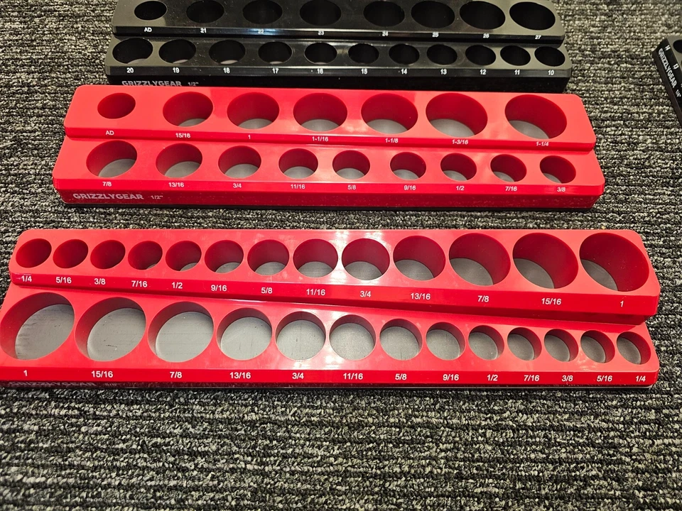 Grizzly Gear Magnetic Socket Holder 6Piece For Deep&Shallow Sockets, 1/4 3/8 1/2 - Image 3 of 4