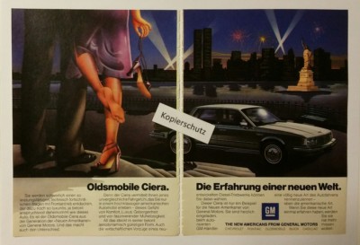 Werbeanzeige/advertisement A5: GM New Americans Oldsmobile Ciera 1982 (200417156