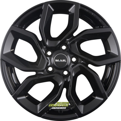 Mak Apollo gloss black 7x17 ET32 - LK4/108 ML65.1 Felge Alu