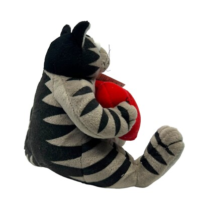Vintage Kliban Cat Plush Holding Heart Embroidered San Francisco 7