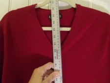 Express Medium Italian Merino Wool red 100 Wool Vneck sweater