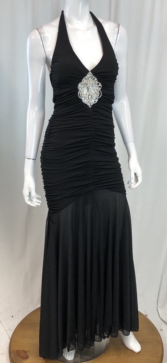 cache black mermaid dress Black Sequins Bodice Mermaid Velvet Prom Dresses with Fringe Beaded