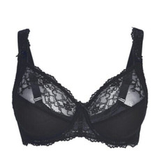 Lingadore Daily 1400-5A Underwired Balcony Bra Size 85C UK 38C Black Lace