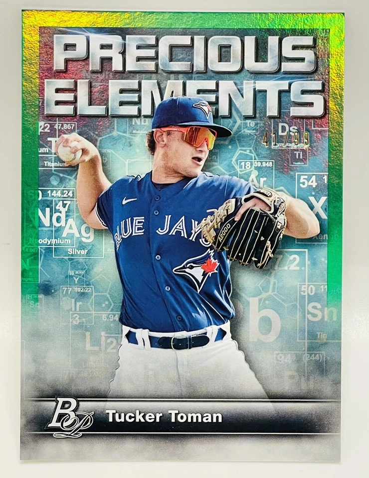 Tucker Toman *41/99* 2023 Bowman Platinum ‘Precious Elements’ #PE-29 Blue Jays - Image 2 of 3