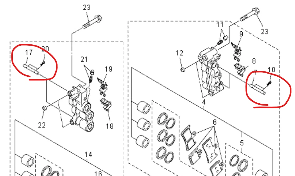 Yamaha R1 Titanium brake pad pin kit 07-14 Ti caliper pins big bang 6 pot - Image 2 of 3