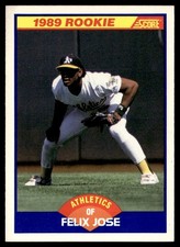 1989 Score Felix Jose Rookie Oakland Athletics #629