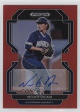 2022 Panini Prizm Draft Picks Red Prizm Auto 5/50 Noah Dean #PDP159 Auto 13c1