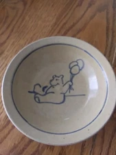 Beaumont Brothers Pottery, Winnie The Pooh Child's Bowl, Salt Glazed Stoneware