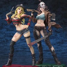 23CM Horror Movie Freddy Vs Jason Bishoujo Statue Anime Action Figure Toy Boxed