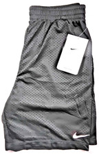 NEW Boys Nike Dri-FIT Mesh Athletic Shorts Size 7 Black Swoosh Logo NWT