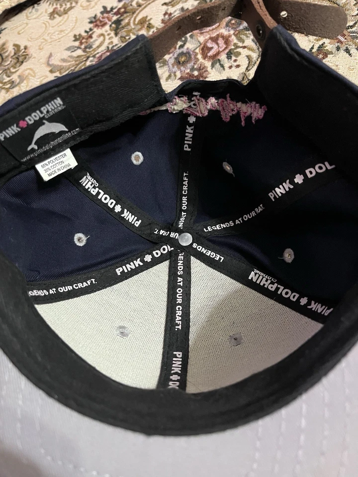 Gorra con logotipo unisex con correa ajustable Pink Dolphin Foto 3 de 4