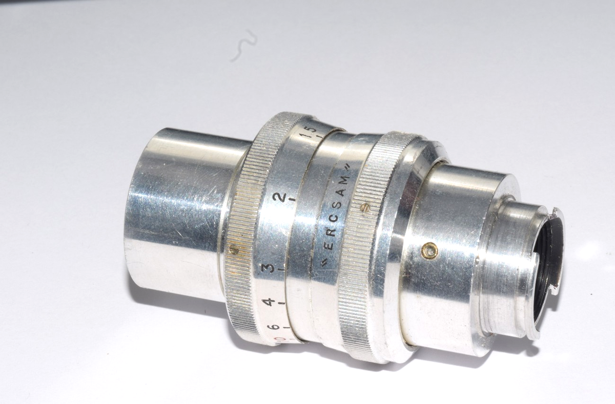 Som Berthio Paris Cinor 50mm F3.5 L39→M Som Berthiot Cinor 3.5 F=50mm ERCSAM Lens w/Shade Bay Mount for
