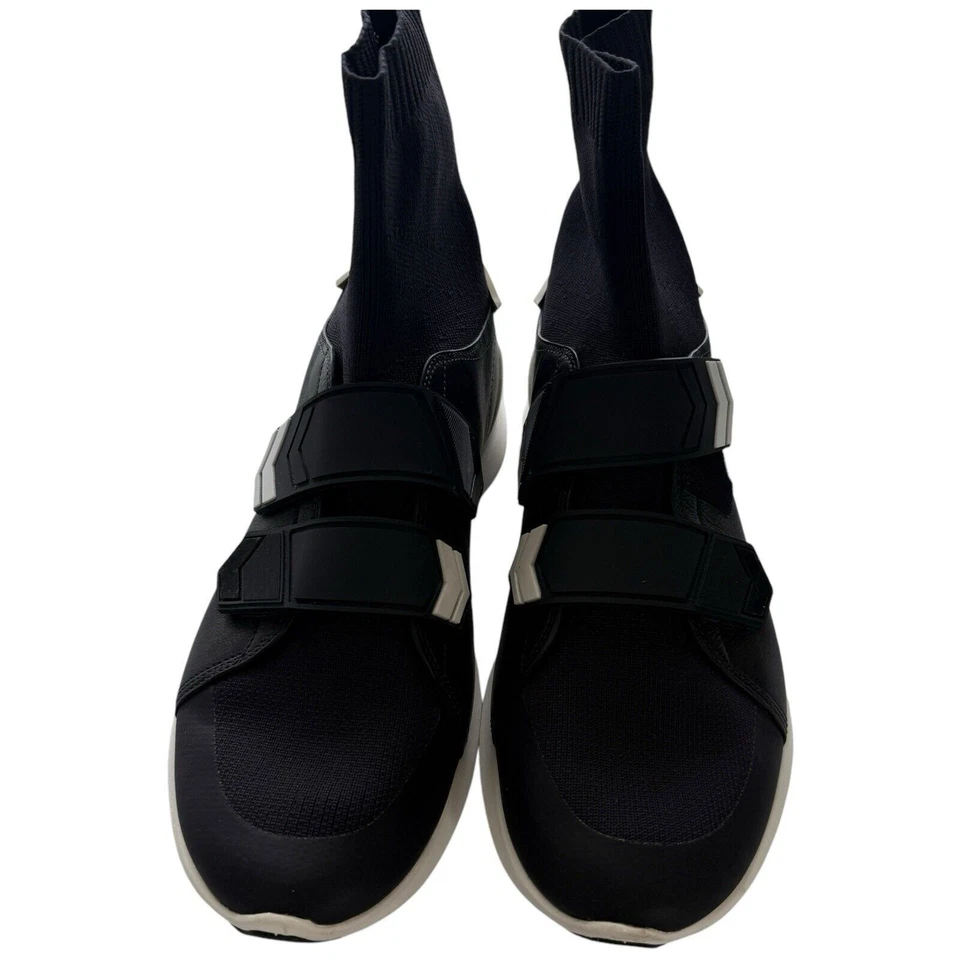 Tory Burch Deportivas Mujer Chevron Correa Cuero Parte Superior Alta Calcetín Tenis Talla 10.5 Foto 3 de 4