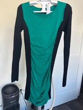 Express Green Black Colorblock Bodycon Dress Size XS