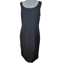 Black Sleeveless Bodycon Knee Length Dress Size 8
