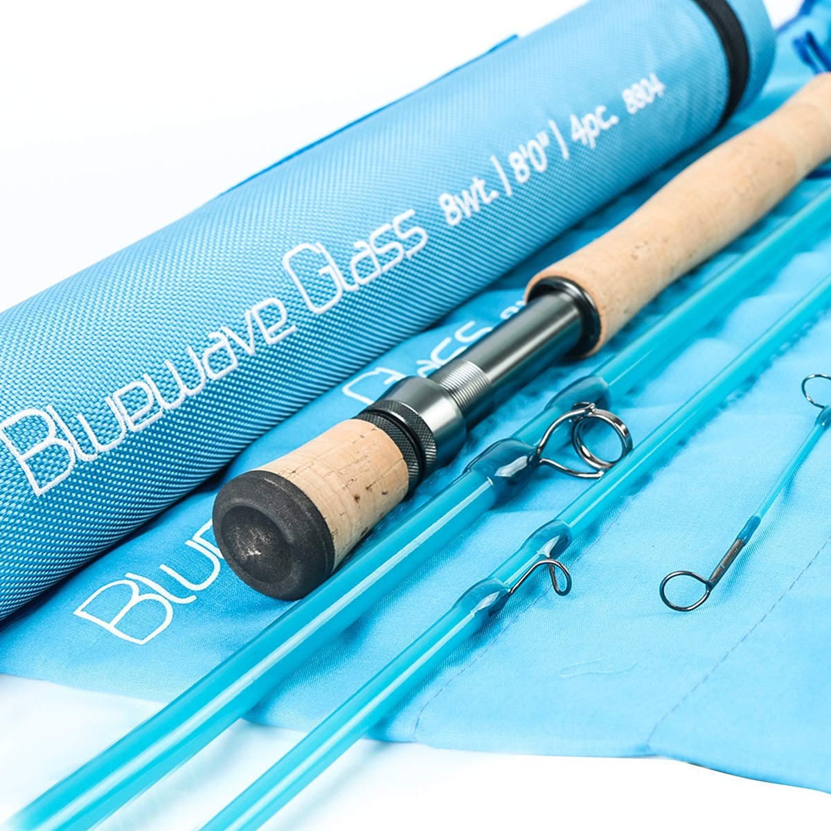 Fiberglass Fly Fishing Rod: 3wt/5wt/6wt/8wt,  Blue/Orange/Purple/Transparent,