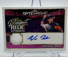 2025 Leaf Optichrome Baseball Walker Janek Astros Prospect Relic Auto 8/8