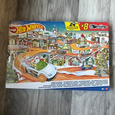 Hot Wheels Christmas Advent Calendar; 24 Surprises That Includes 8 Cars NEW