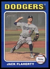 Jack Flaherty 2024 Topps Heritage Dark Blue Border Los Angeles Dodgers #565