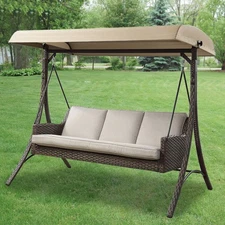 Garden Winds Replacement Canopy Top Cover for The Augustin Resin Wicker Swing...