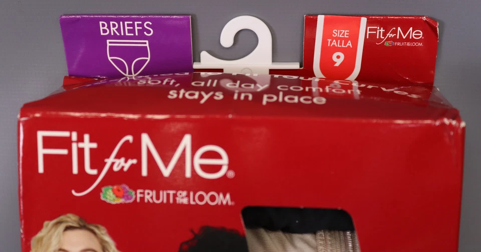 Fit for Me by Fruit of the Loom Women's Plus Size 6 Pack Size 9 - Image 3 of 4