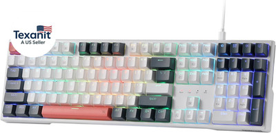 K668 RGB Mechanical Gaming Keyboard 108 Keys Hot Swappable Red Switch