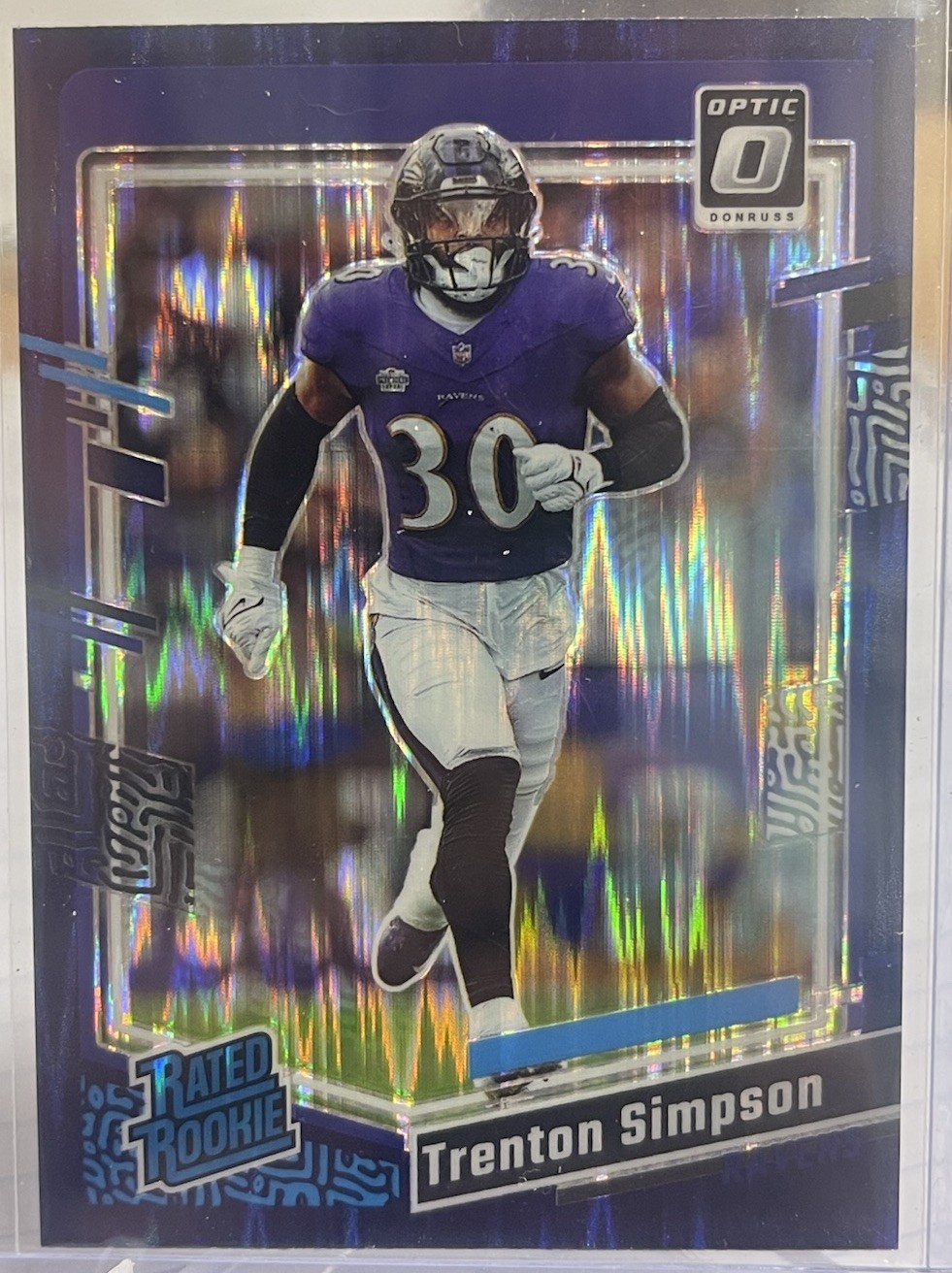 Trenton Simpson Panini Donruss Optic #209 Purple Shock