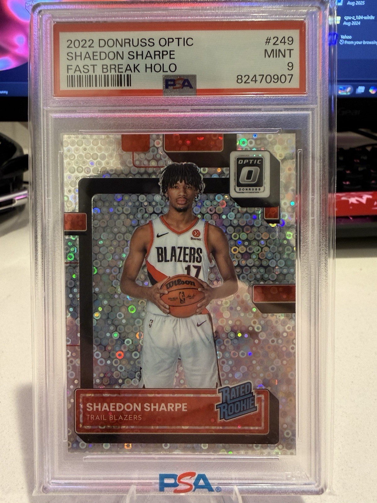 22-23 Panini Donruss Optic - RR  Shaedon Sharpe #249 Fast Break Holo Prizm (RC)