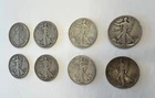 1918-1944  Silver Walking Liberty Half Dollars - Lot of 8 - 50c - 90% Silver