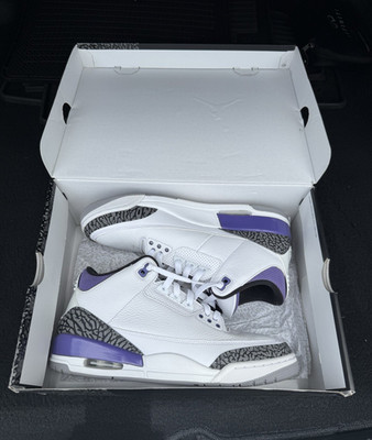 Jordan Air Jordan 3 Retro Dark Iris 2022 Men's Mid Top White Purple CT8532-105
