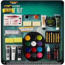 26 Pcs Halloween Family Makeup Kit, Zombie Makeup, Face Paint with Zombie, Fake