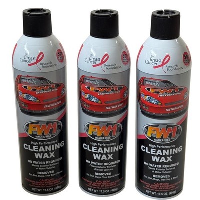 Lot of 3 FW1 Wash and Wax High Performance Cleaning Wax 17.5 oz Cans Fastwax