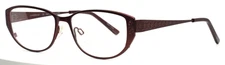 CHARMANT CH12077 WI Wine Womens Semi Cat Eye Full Rim Eyeglasses 52-15-140 B:36