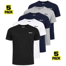 RRP �74.99 - Bench Josh 5 Pack Mens Cotton Crew Neck Short Sleeve T-shirts