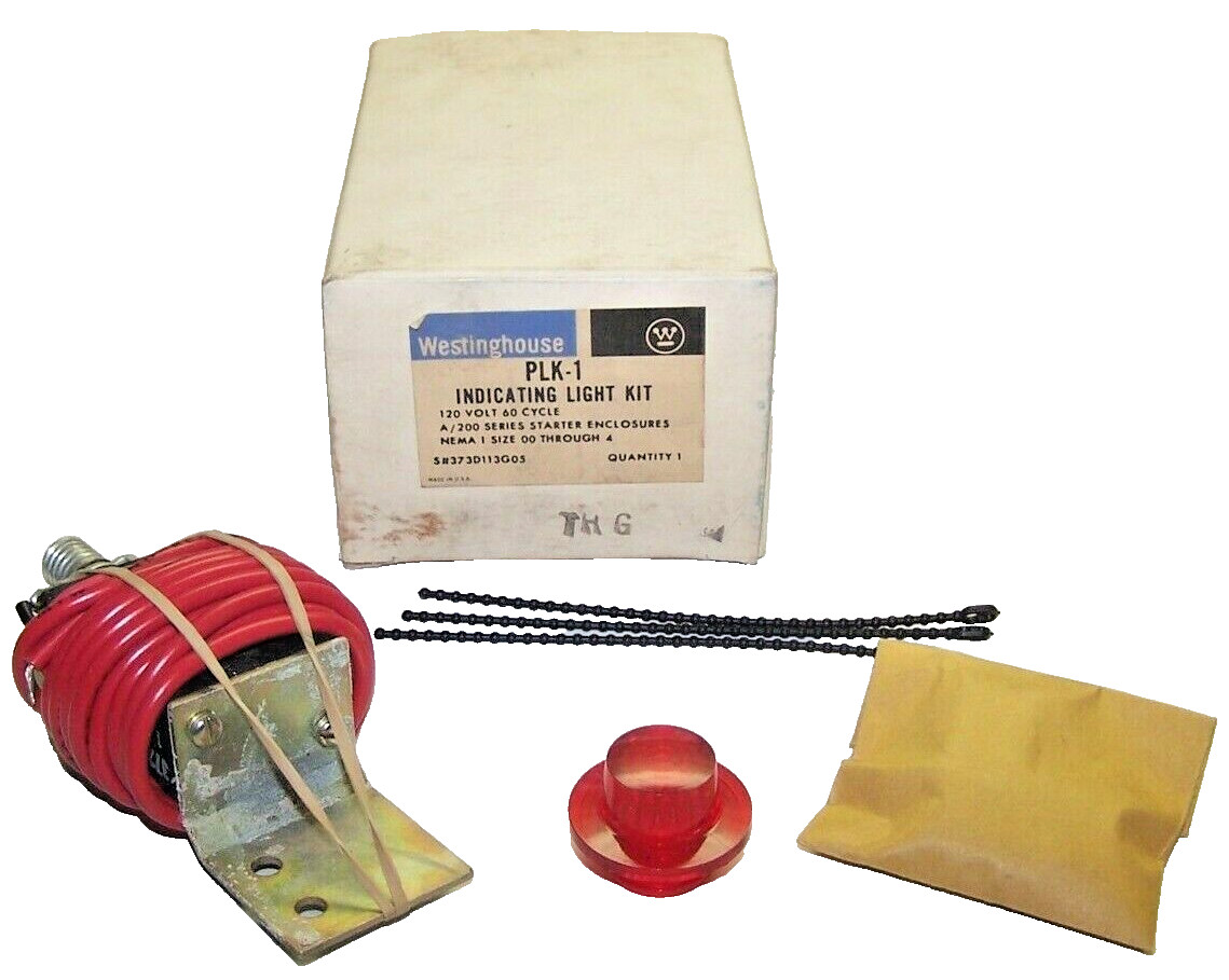 New Westinghouse Indicating Pilot Light For Starter Enclosure Size 00-4 PLK-1