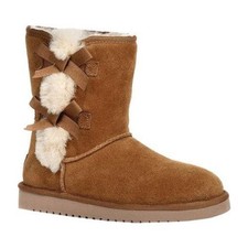 Women's Koolaburra by UGG Victoria Short Winter Boots - Chestnut - 6 - NIB