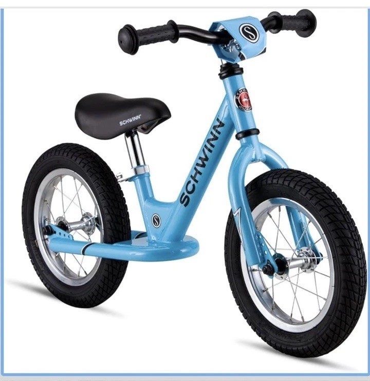  Bike, 12 Inch Bike for Kids Ages 2-4, Durable Steel Frame, Padded Blue Balance