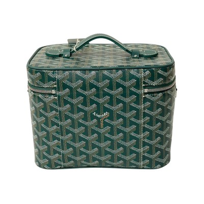 GOYARD Muse Vanity Case Bag Green Crossbody Shoulder Hand Purse