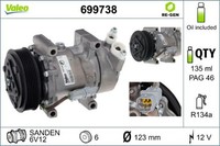 Valeo 699738 Kompressor FüR Klimaanlage Klimakompressor Kompressor Klima