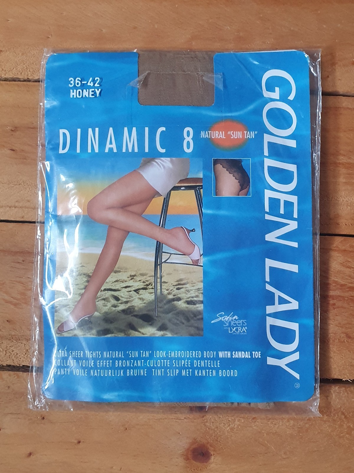 Golden Lady Dynamic 8 Sheer Nylon Tights Pantyhose - Super Honey